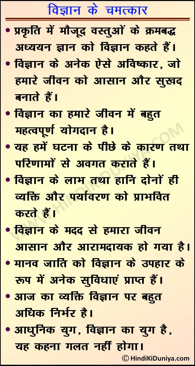 wonder of science essay in hindi class 8