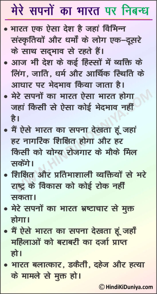my dream india essay in hindi
