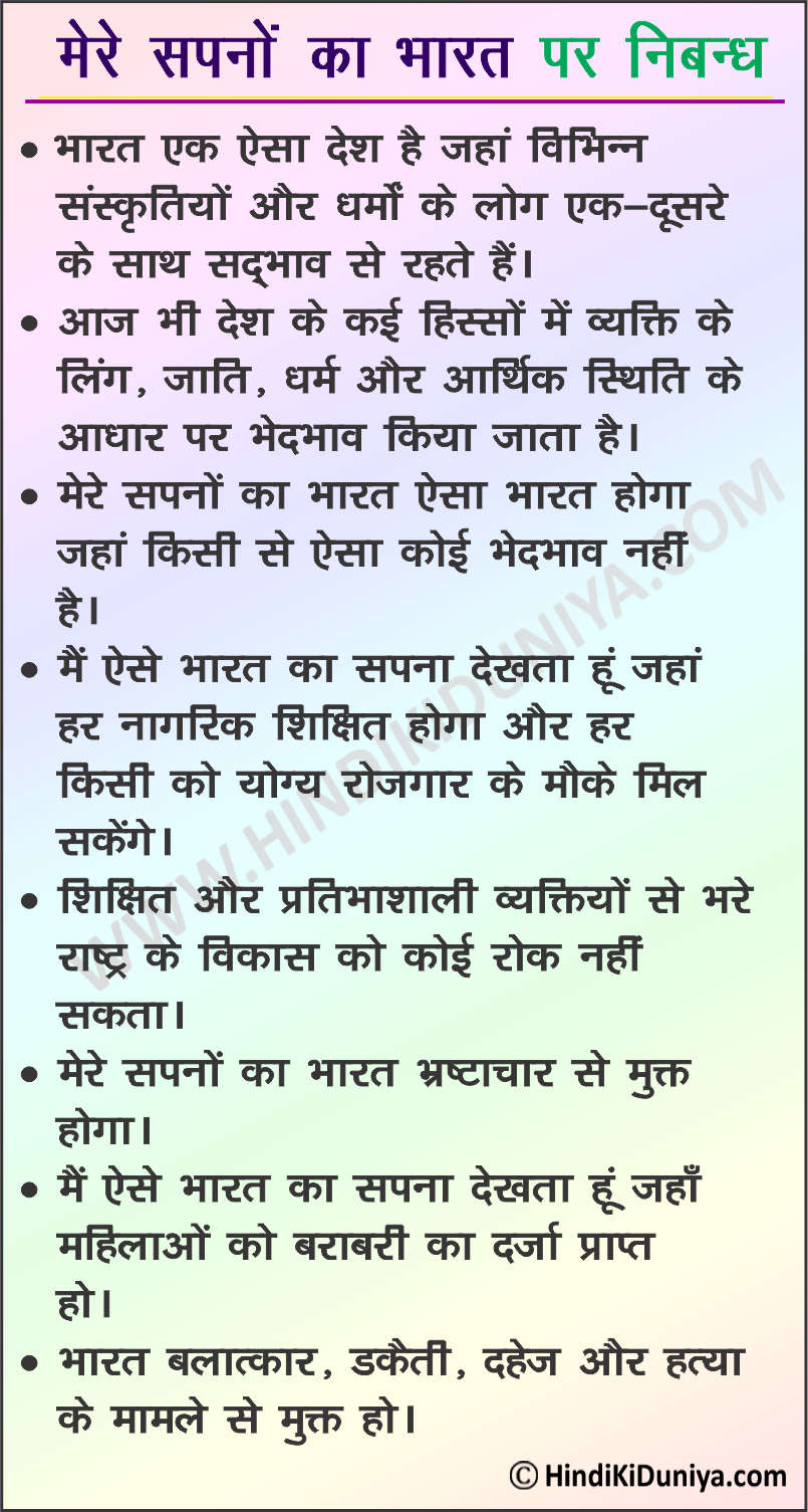 hindi essay about india