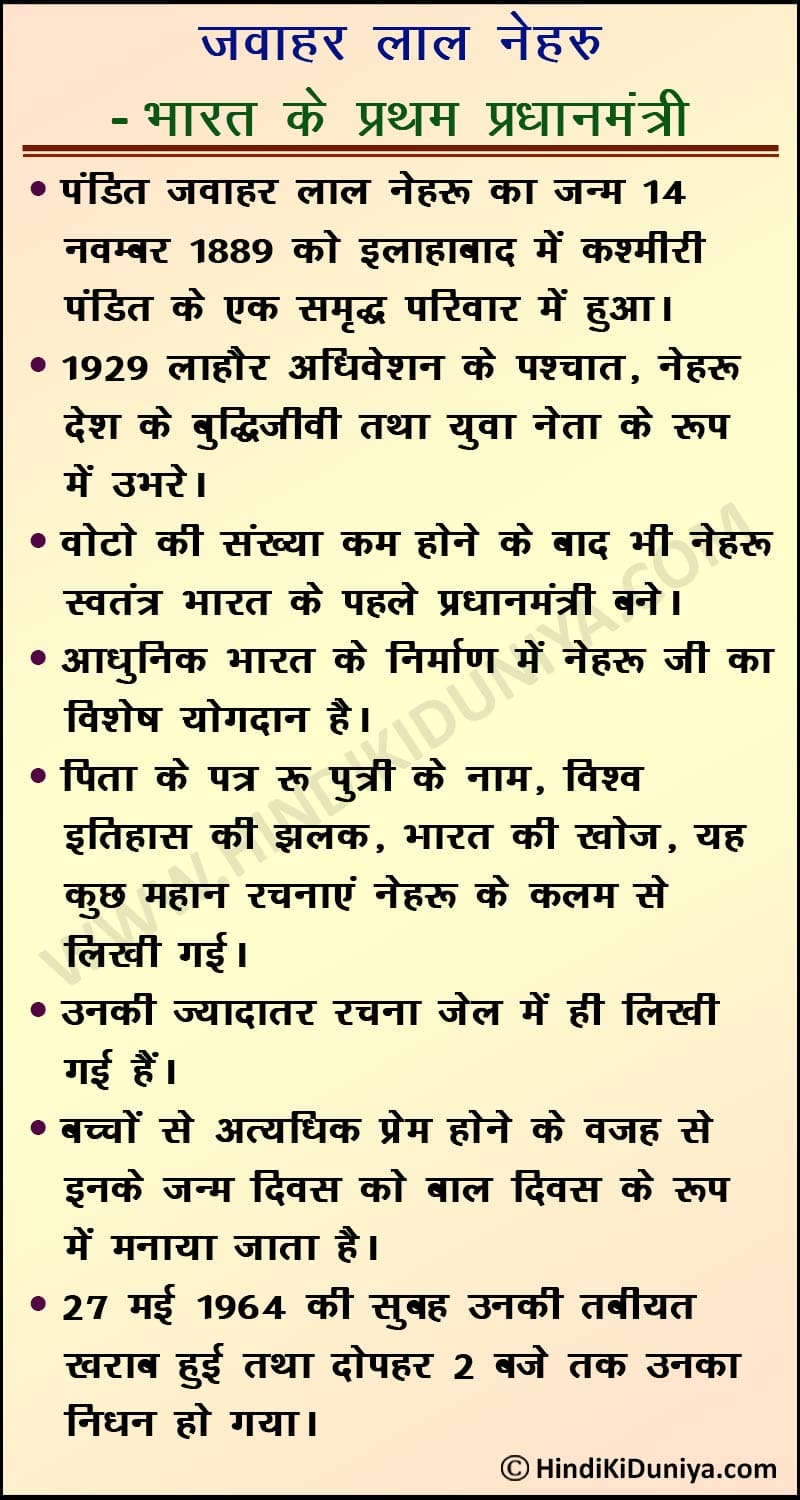 jawaharlal nehru essay in hindi for kids