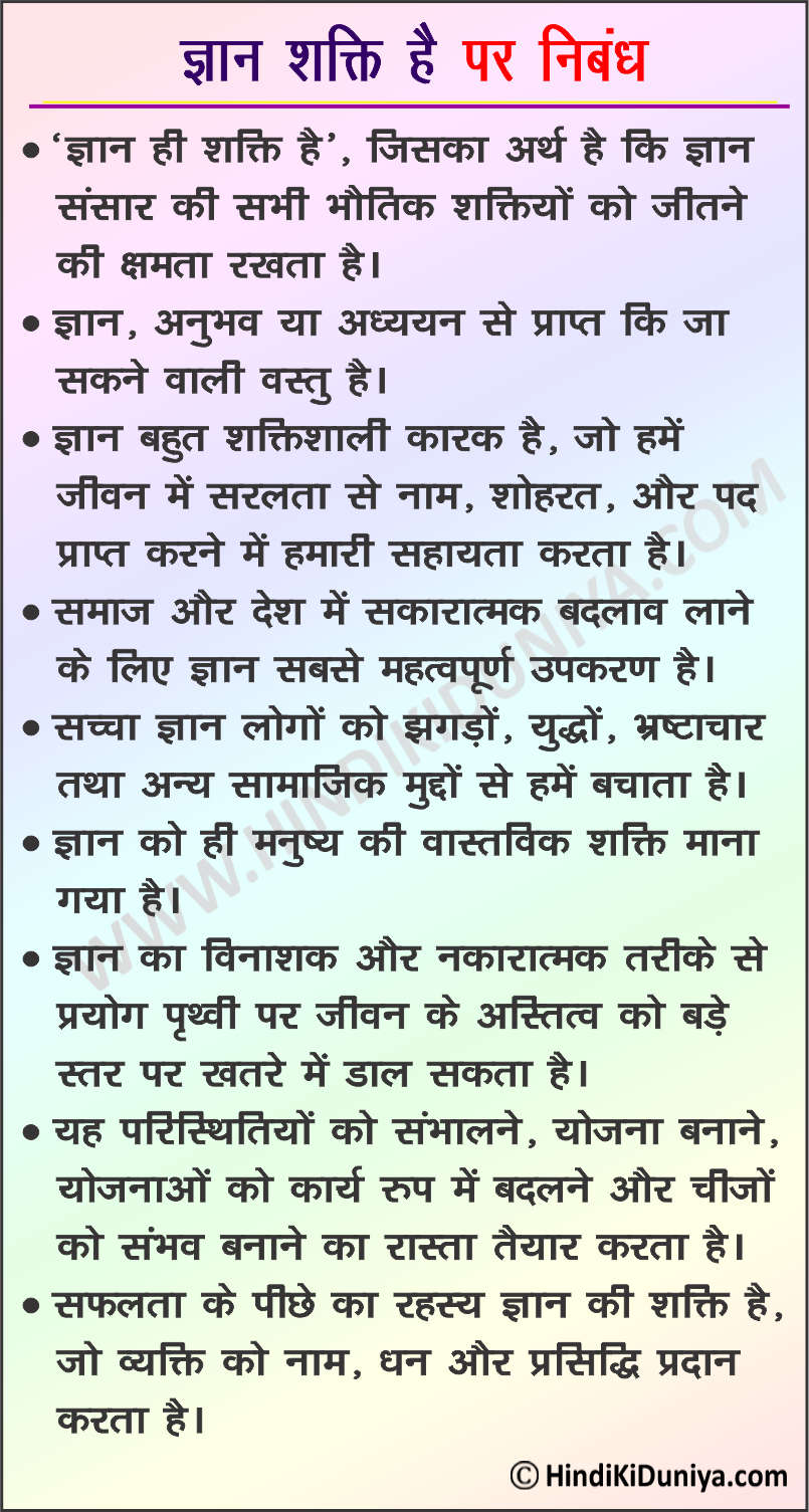 hindi essay gyan