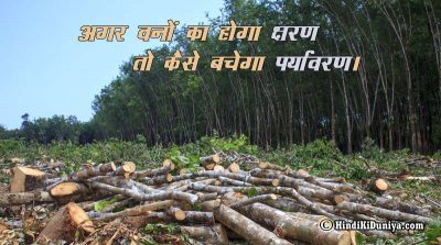 deforestation essay in hindi